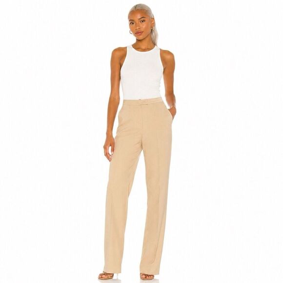 VN Pants - Vintage VN Womens Yellow Dress Pants Size 8 Button Zipper Trousers High Waist